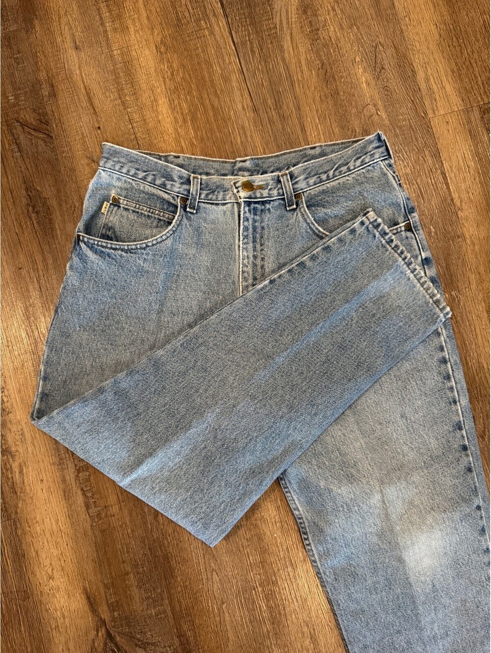 Vintage L.L.Bean Double L Natural Fit Light Blue Denim Jeans Size Men's 34x28